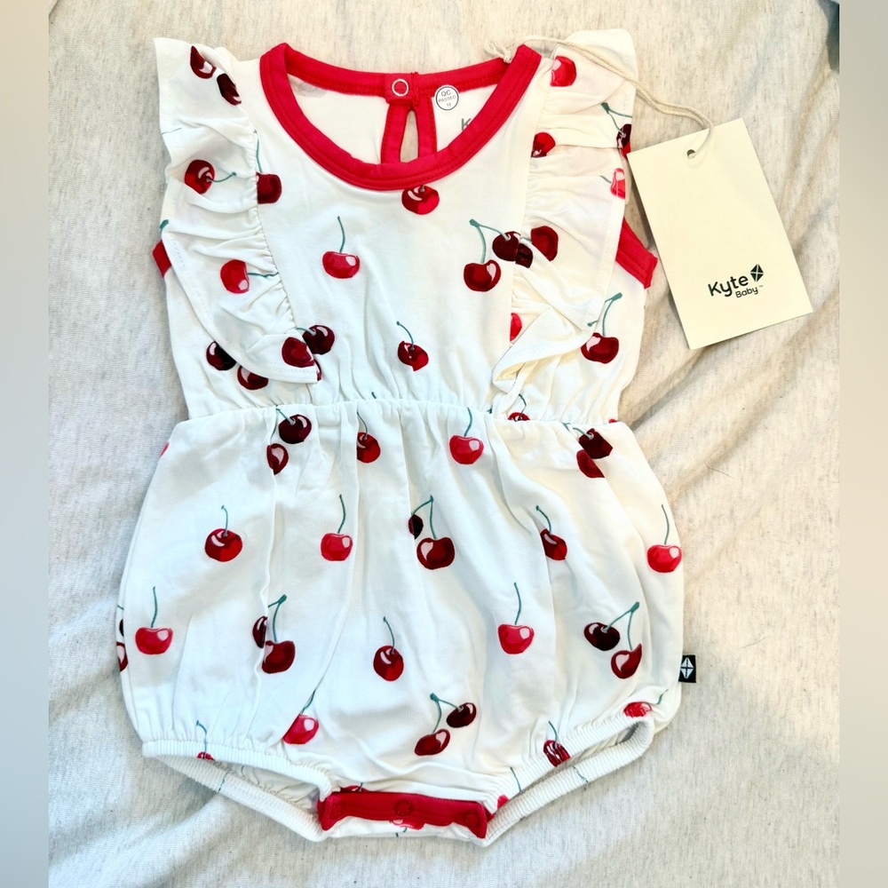 Kyte Baby | Bubble Romper in Cherry NWT